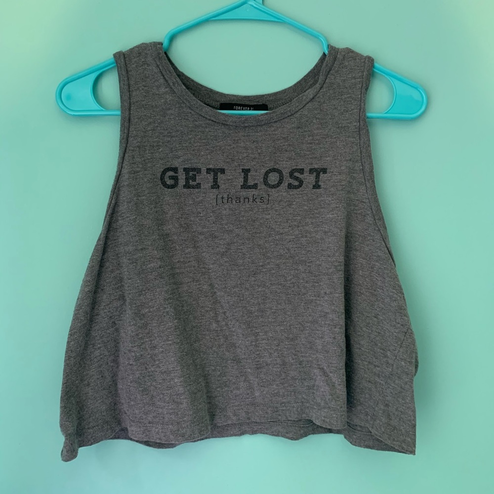 “GET LOST THANKS” CROPPED GRAPHIC TEE!